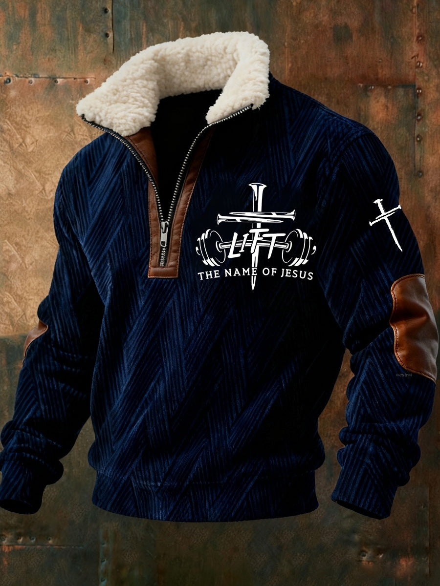 Men's Vintage Art Faith Casual Sweatshirt