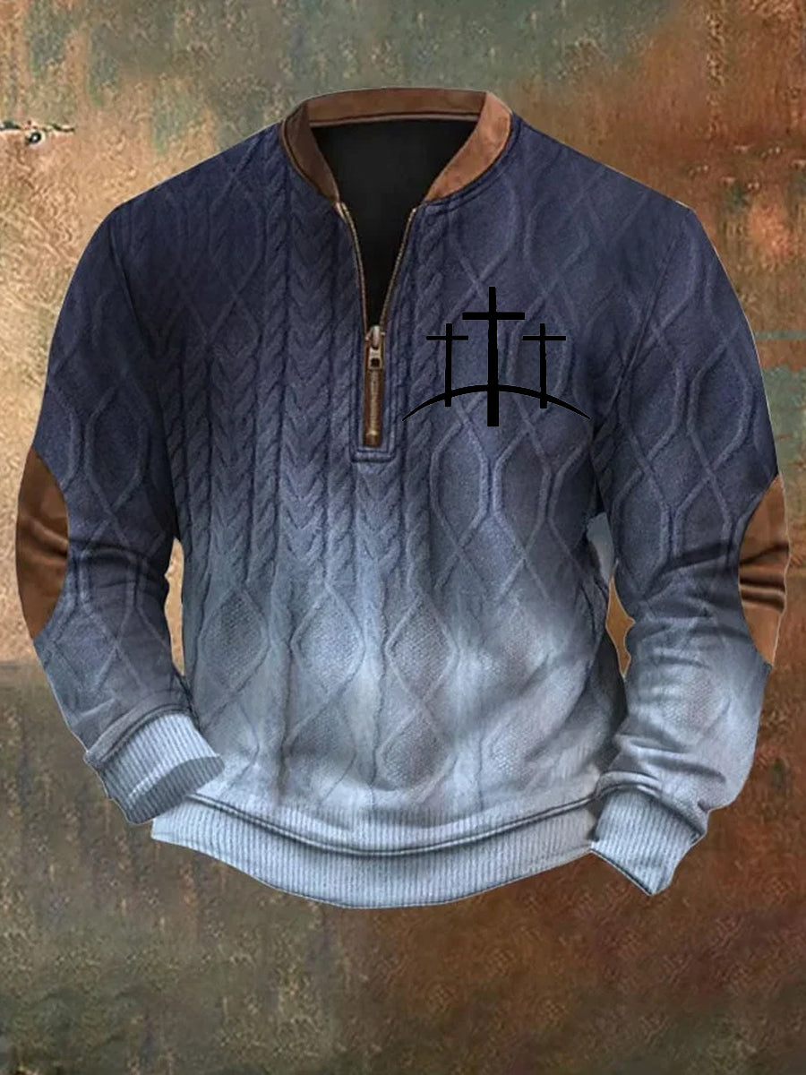 Men's Vintage Art Faith Casual Sweatshirt