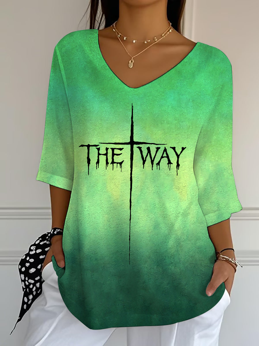 Women's The Way Cross Half-Sleeve T-Shirt
