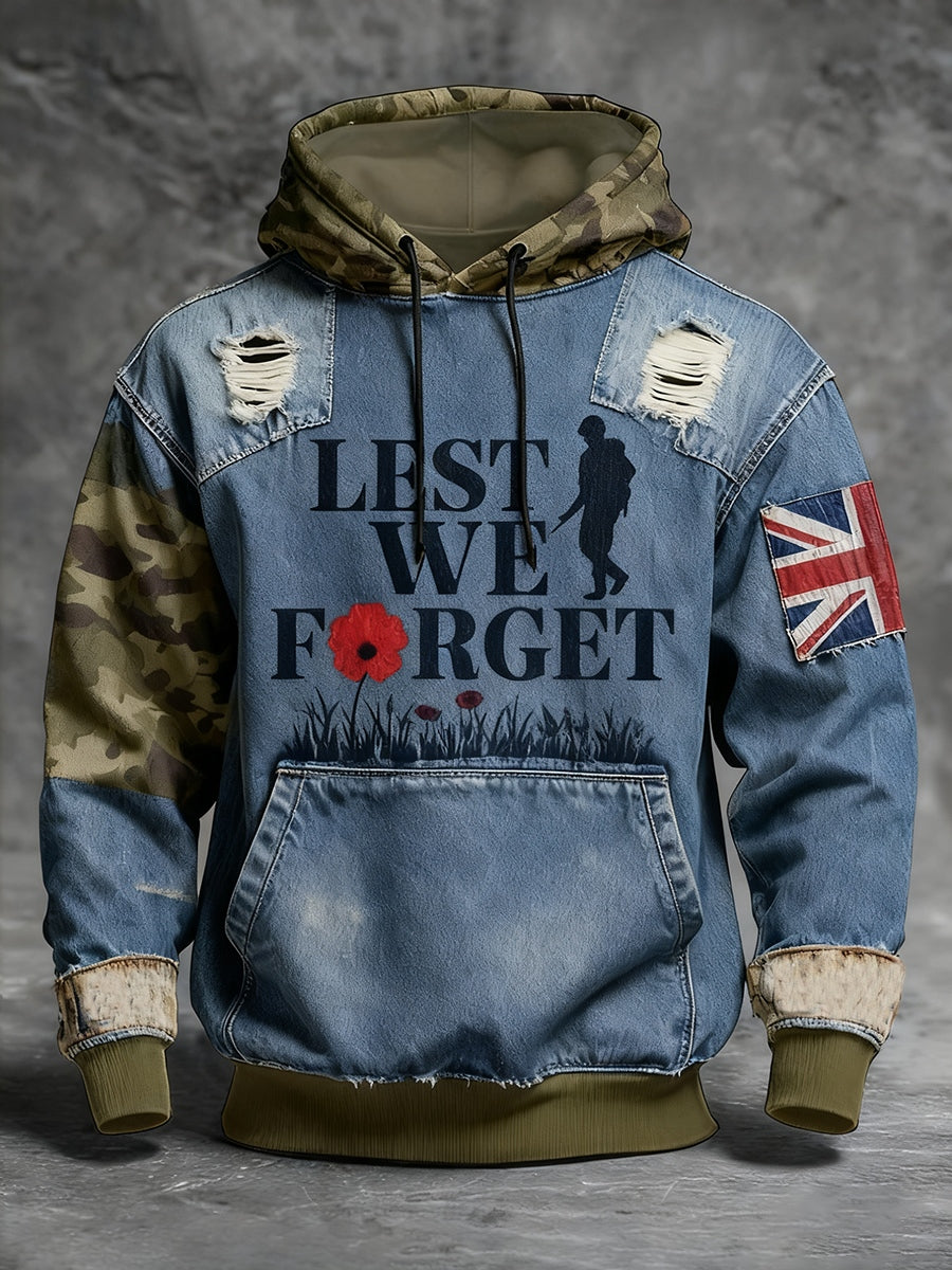 Men's "Forget Me Not" Poppy Hoodie