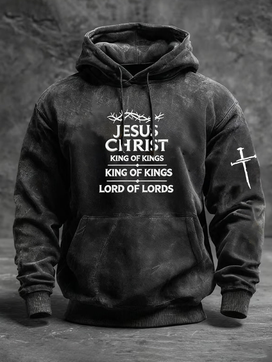 Men's Vintage Art Faith Casual Hoodie