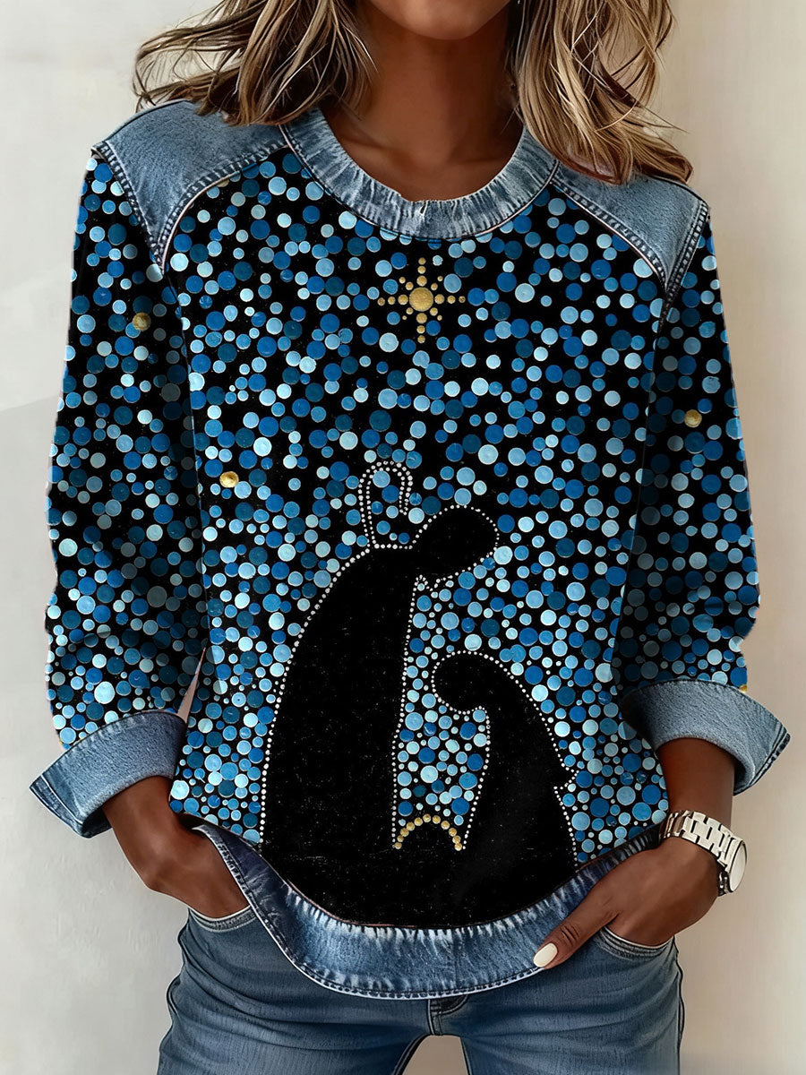 Women's Portugal Christmas Christian Faith Printed Sweatshirt