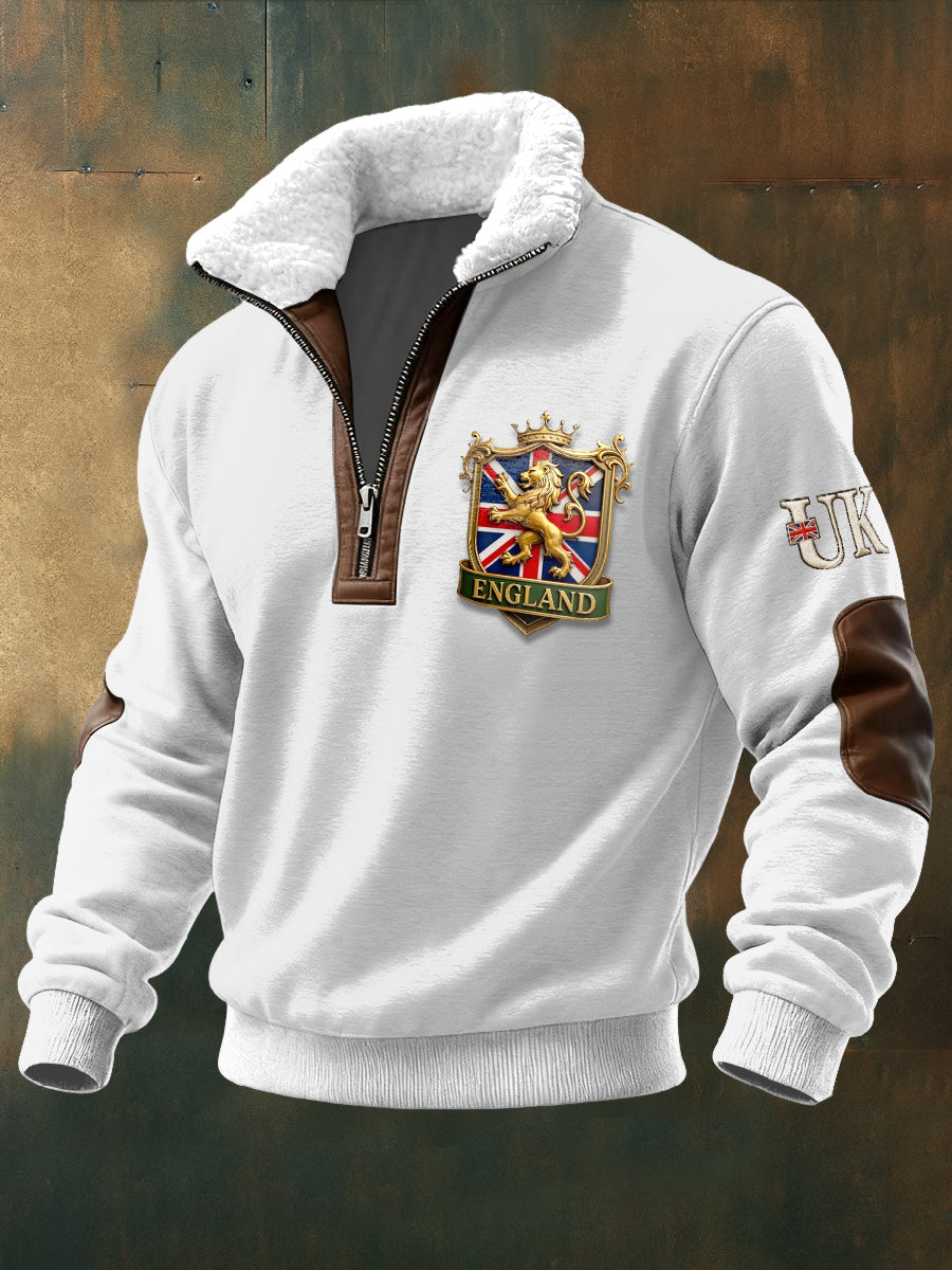 Men's White British Sweatshirt