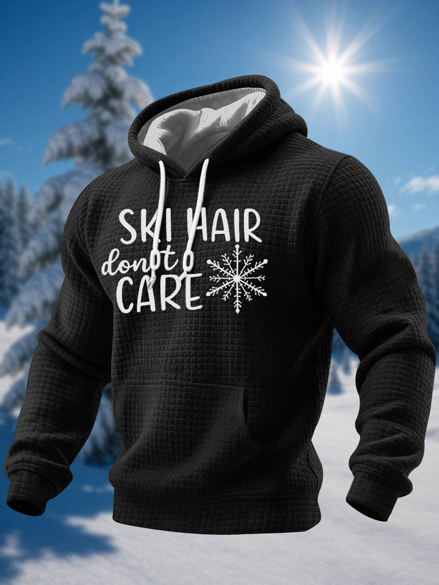 Men's Ski Enthusiast Waffle Knit Hoodie