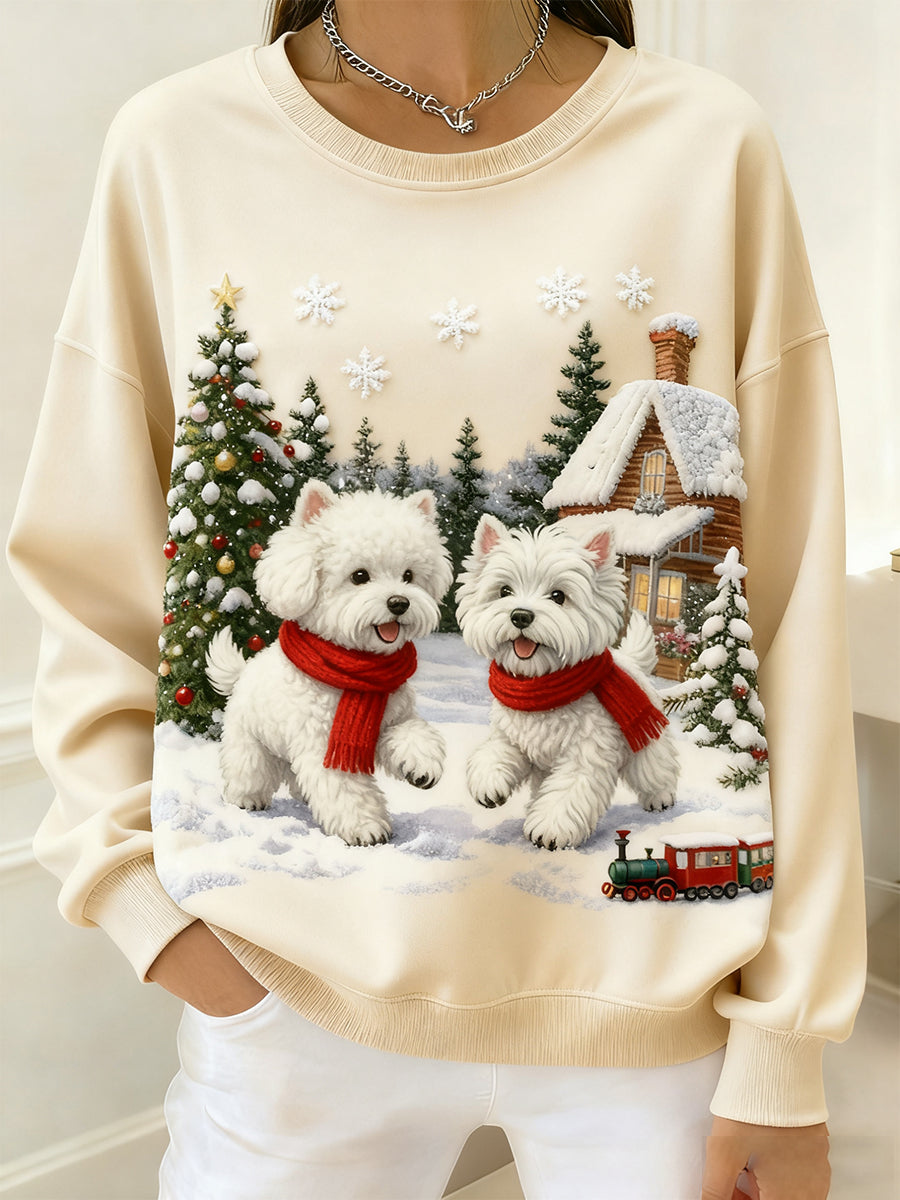 Women's Retro Animal Art Print Comfortable Top