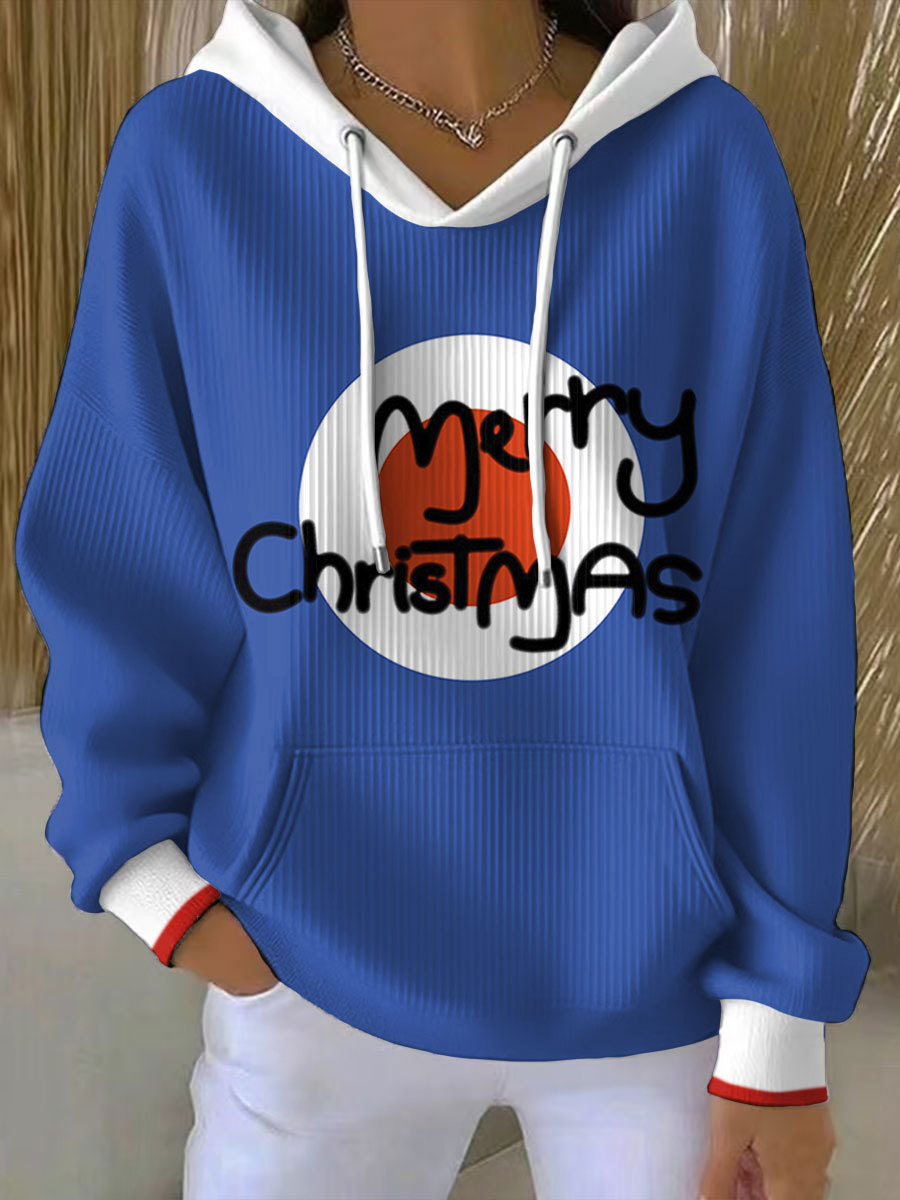 Women's UK Mods Music Lover Christmas Printed Hoodie