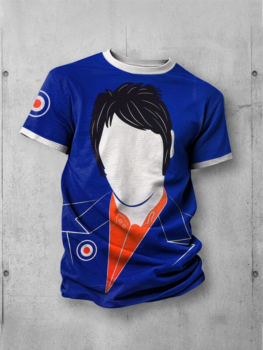 Unisex UK Mods Music Lover Printed T-shirt