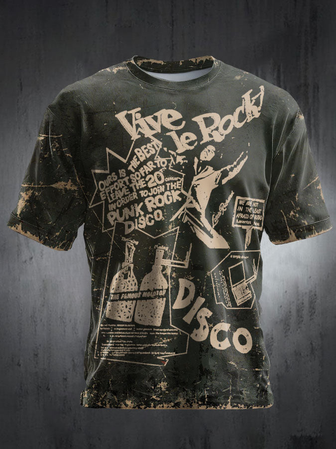 Unisex UK Punk Music Lover Printed T-shit