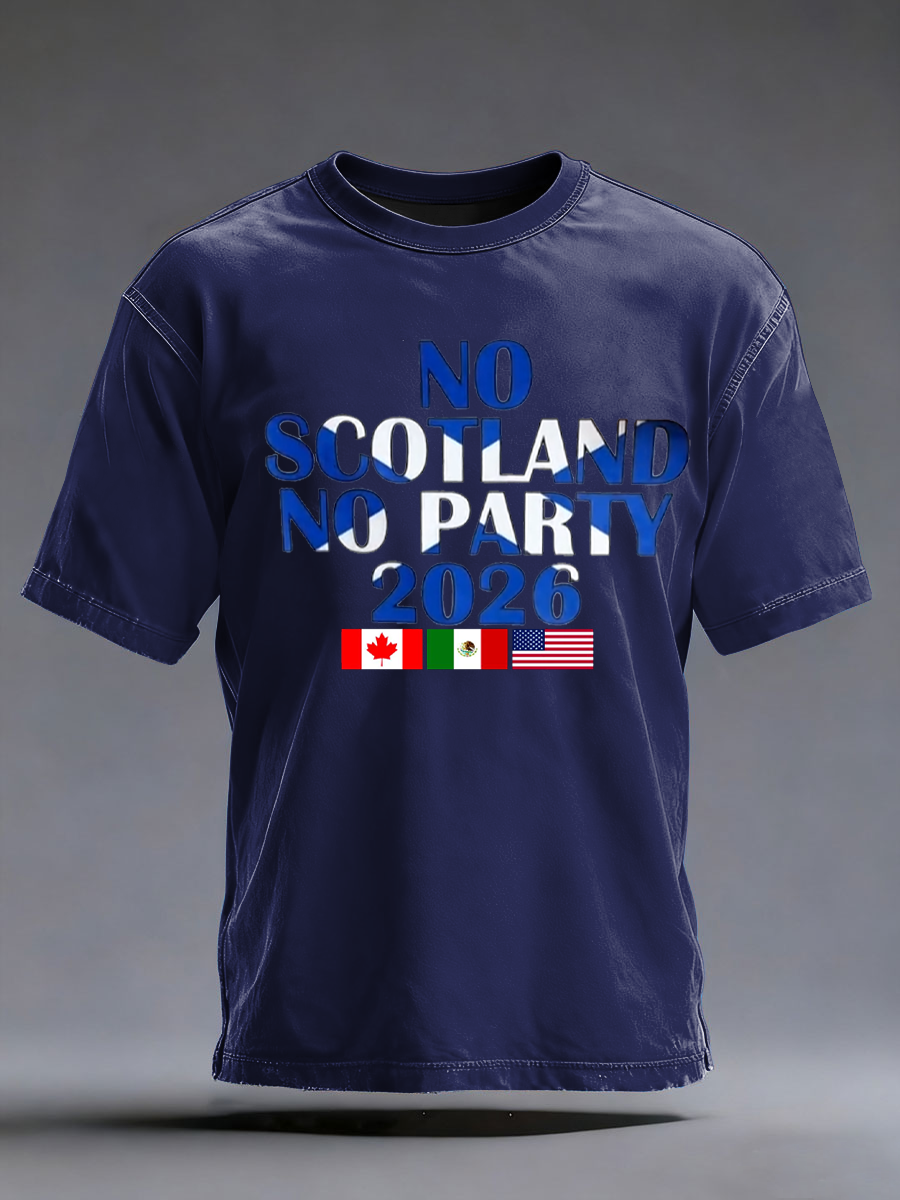 Men's UK Football Lover 2026 Printed imitation cotton short-sleeved T-shirt
