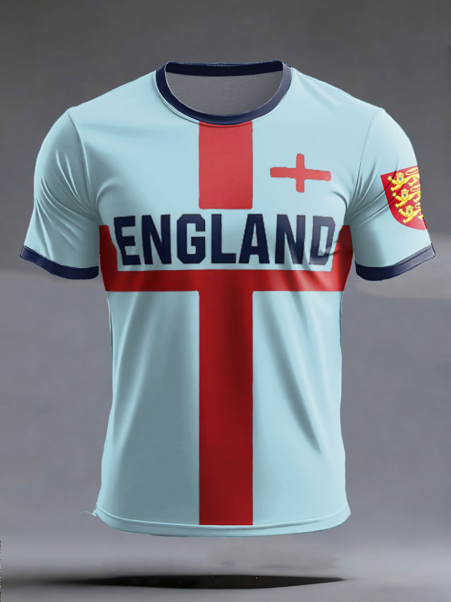 Men's UK Football Lover England 2026 Printed short sleeves t-shirt