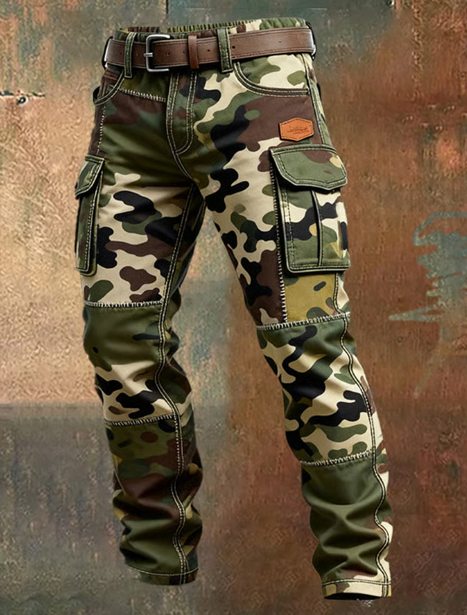 Men's Retro Business Style Casual Work Trousers