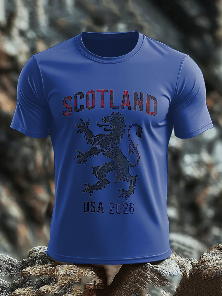 Men's Scotland Football Lover Printed T-shirt