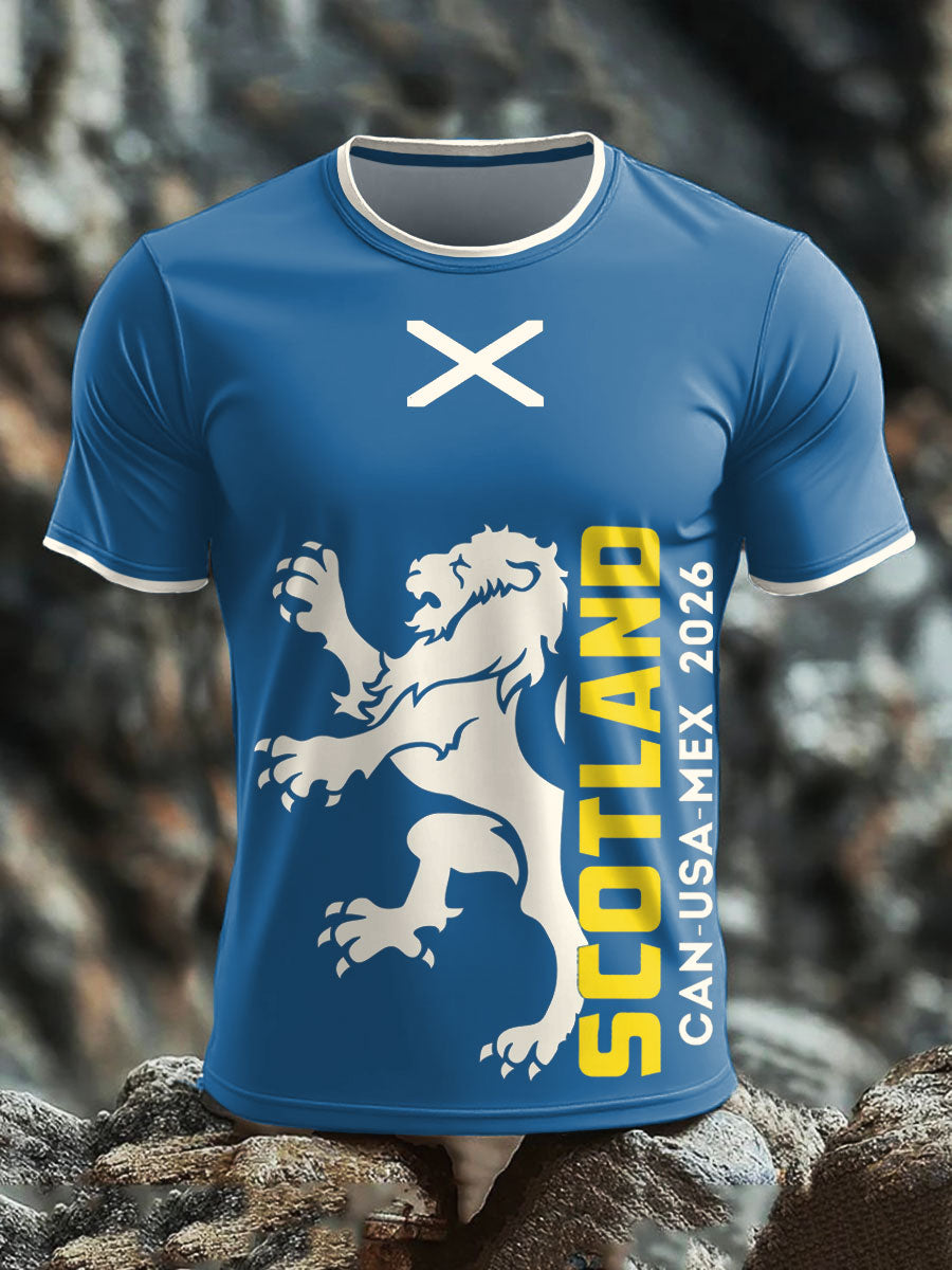 Men's Scotland Football Lover Printed T-shirt