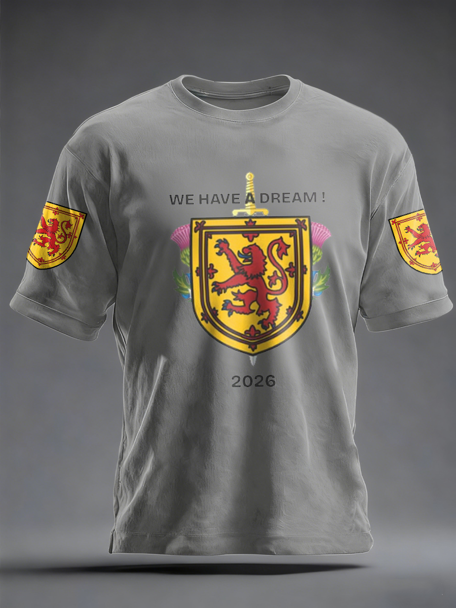 Men's UK Football Lover Scotland Printed imitation cotton short-sleeved T-shirt