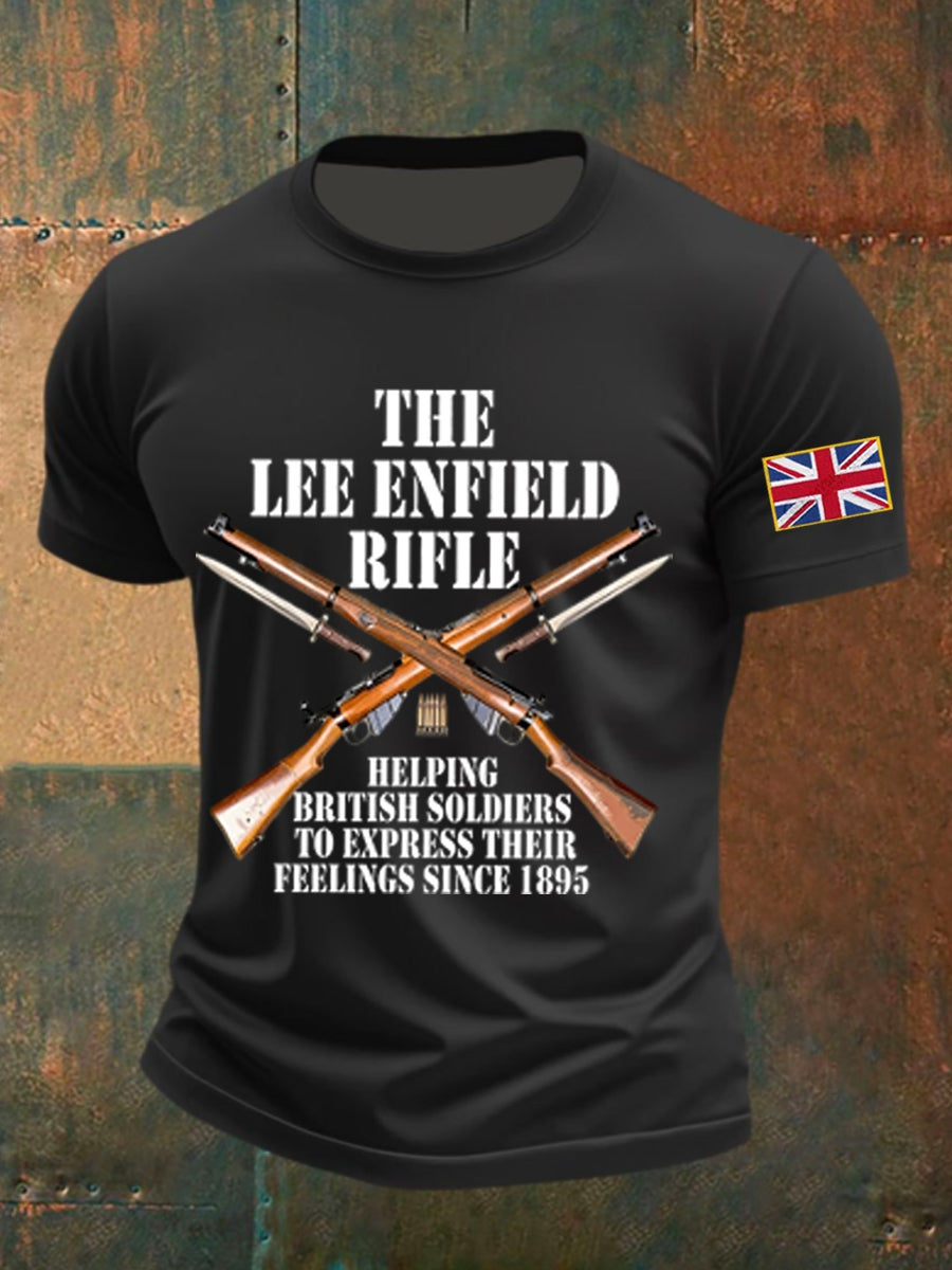 Men's Lee–Enfield imitation cotton short-sleeved T-shirt