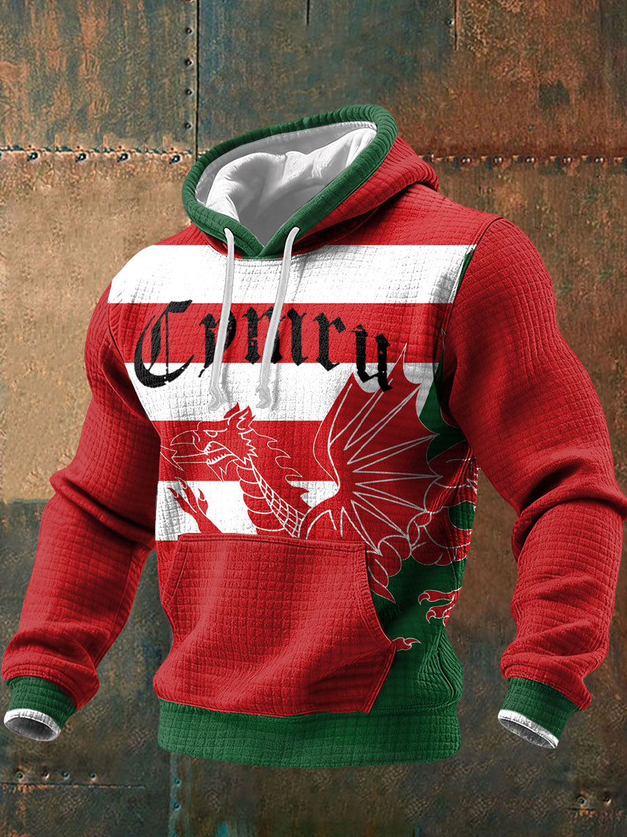 Men's Wales Rugby Lover CYMRU Print Hoodie