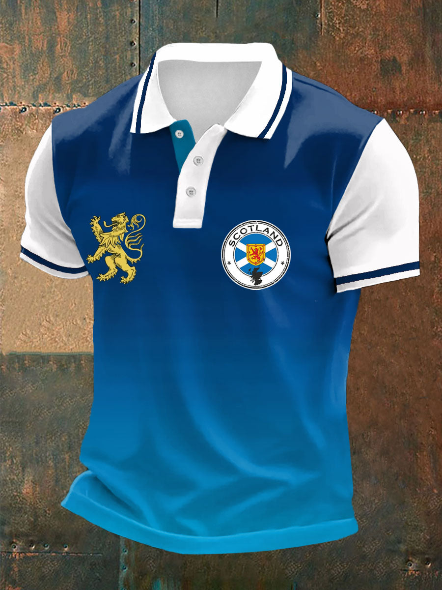 Men's UK Football Lover Scotland Printed polo shirt