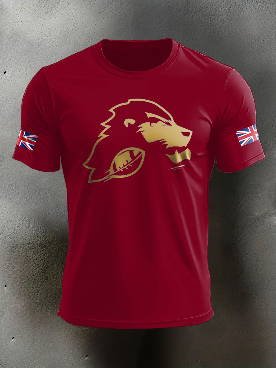 Men's UK Flag Football Printed T-shirt