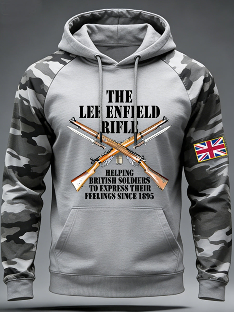 Men's Lee enfield Velvet Raglan Hoodie