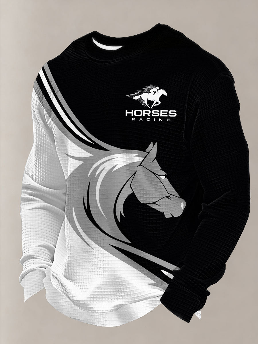 Men's Cheltenham Festival Printed Waffle Long Sleeve Sweatshirt