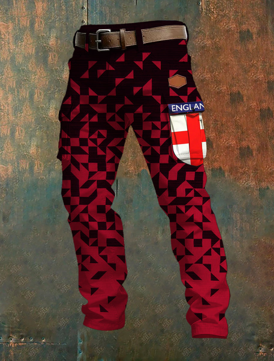 Men's British-Style Printed Trousers