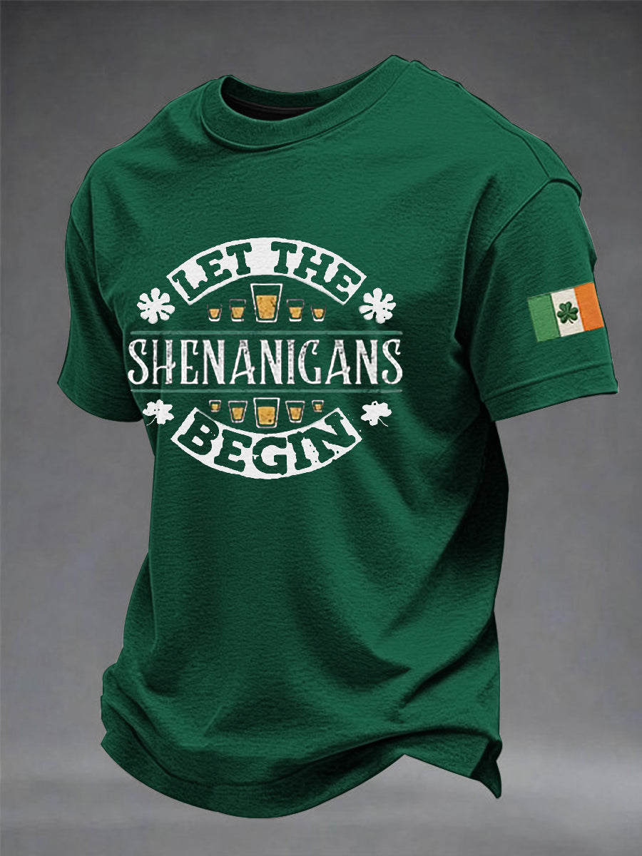 Men's St. Patrick's Day Let The Shenanigans Begin Short Sleeve T-shirt