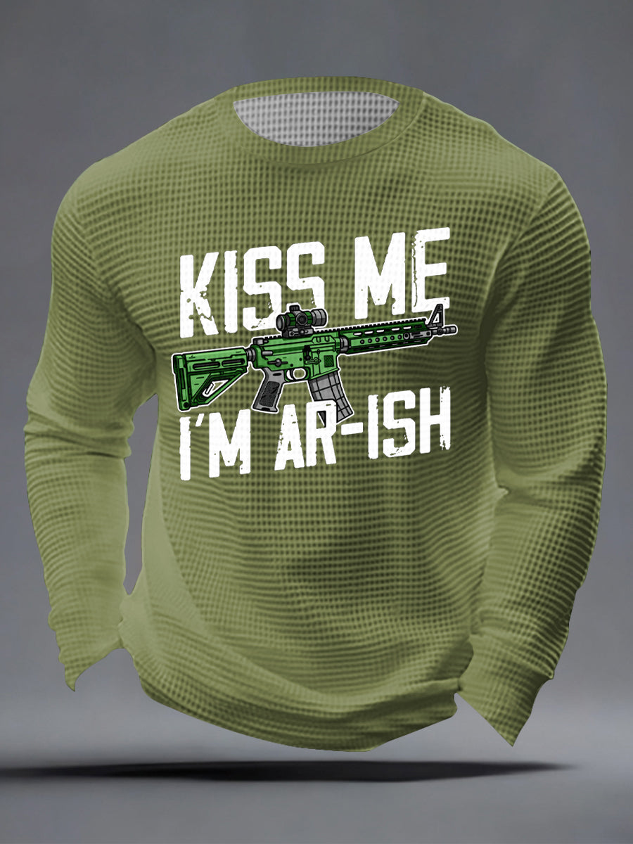 Men's Kiss Me I'm AR-ish Waffle Top