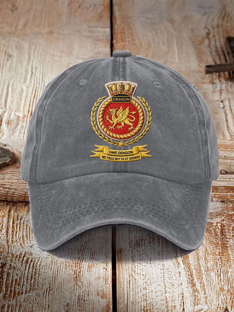 Unisex British HMS Dragon Printed Hat