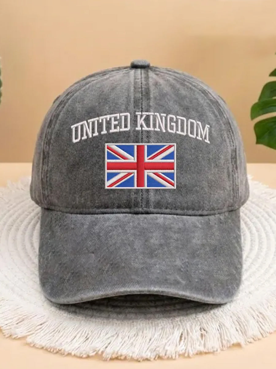 Unisex UK Flag Printed Hat