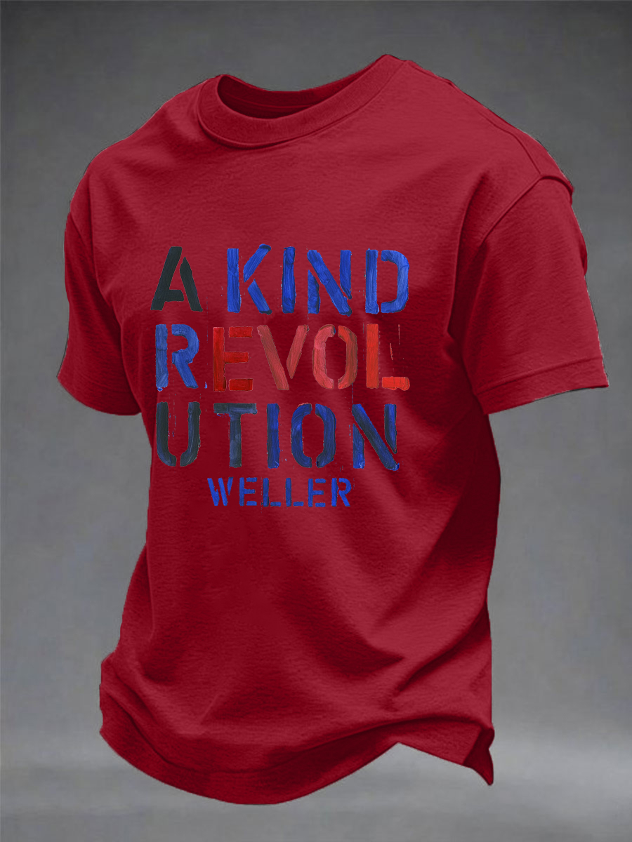 Men's UK Mods Music Lover imitation cotton short-sleeved T-shirt