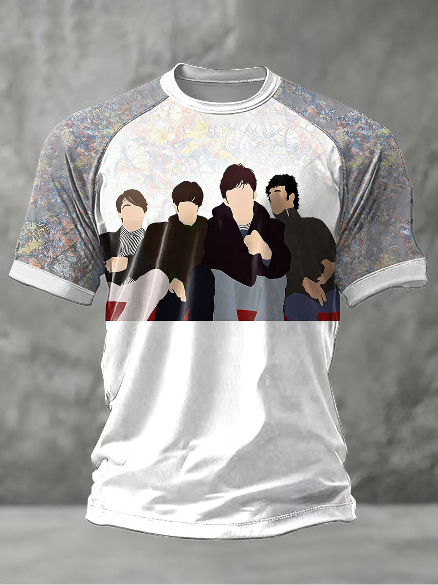 Men's Lemon Roses Music Lover Printed short sleeve t-shirt