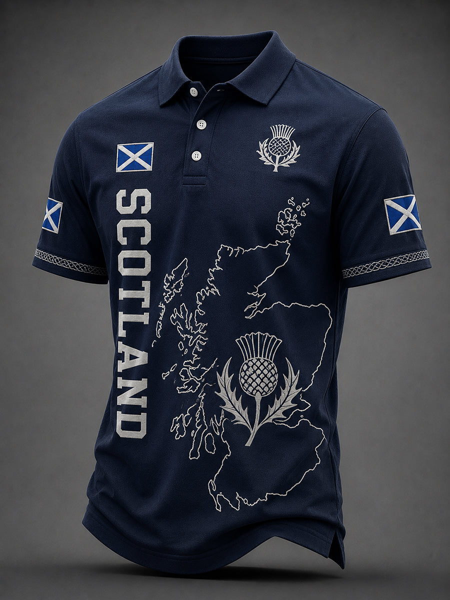 Men's Scotland Art Printed Short Sleeve Top