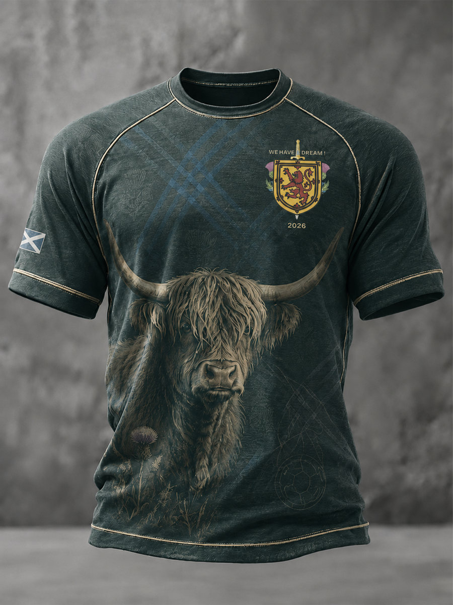 Men's UK Football Lover Scotland Printed short sleeve t-shirt