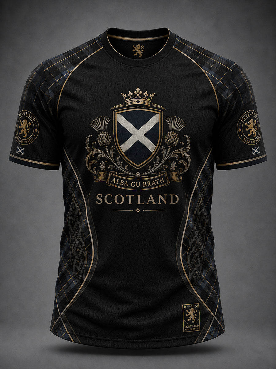 Men's Scotland Art Printed Short Sleeve T-shirt