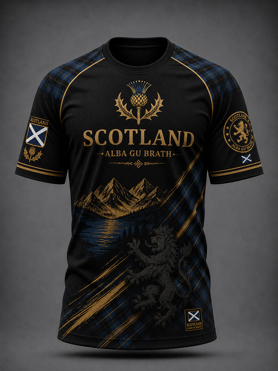 Men's Scotland Art Printed Short Sleeve T-shirt