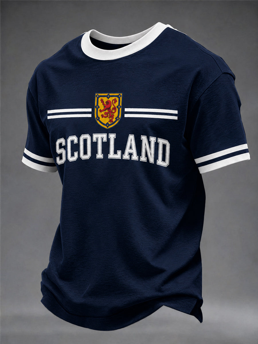 Men's Scotland Art Printed Short Sleeve T-shirt
