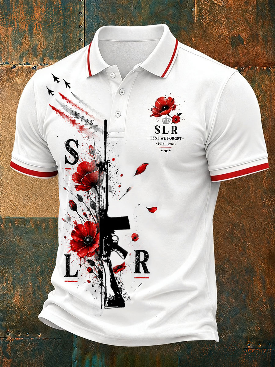 Men's SLR Lest We Forget Printed polo shirt