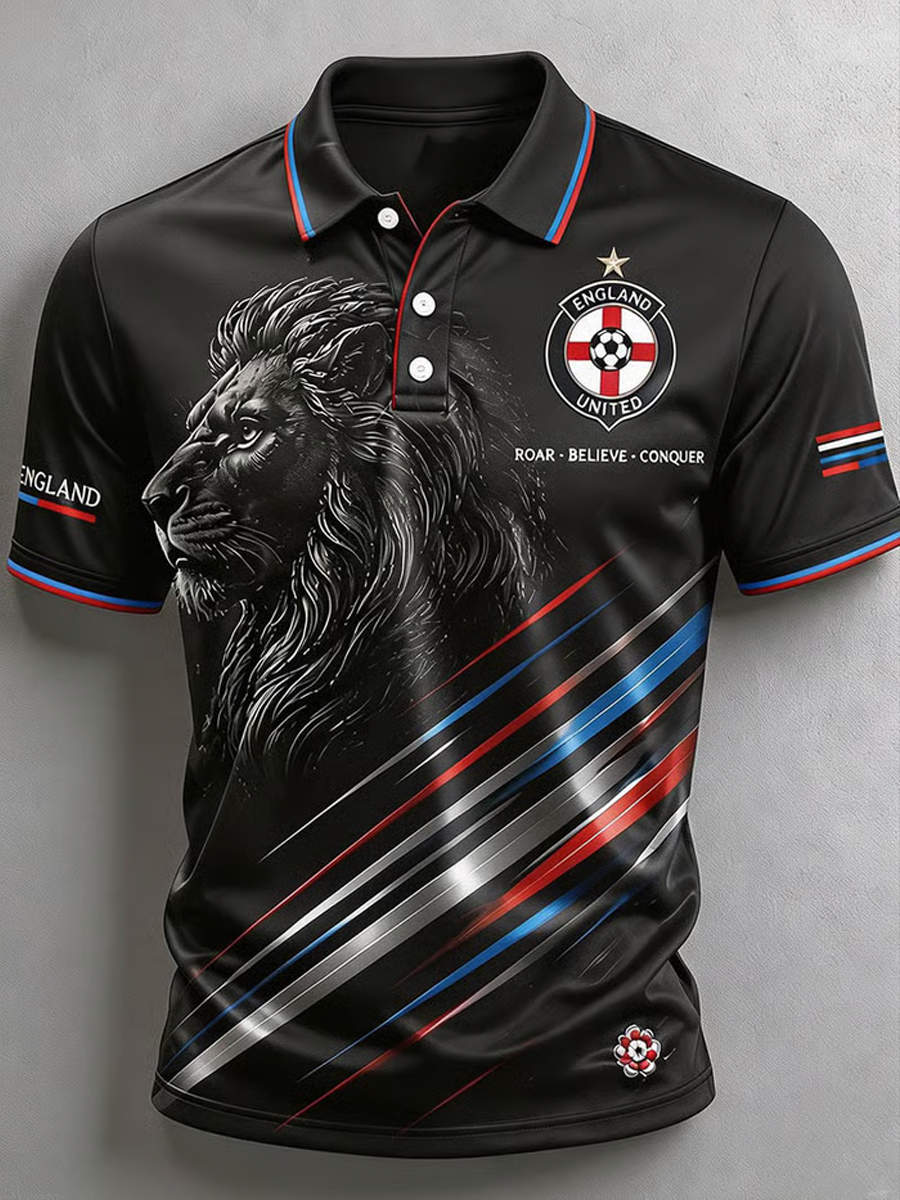 Men's UK Football Lover England Printed polo shirt