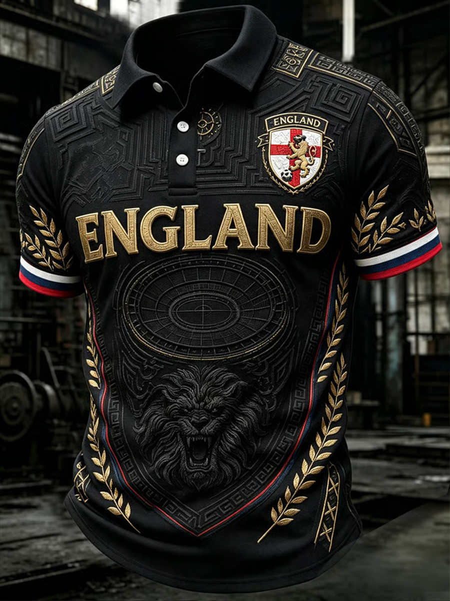 Men's UK Football Lover England Printed polo shirt