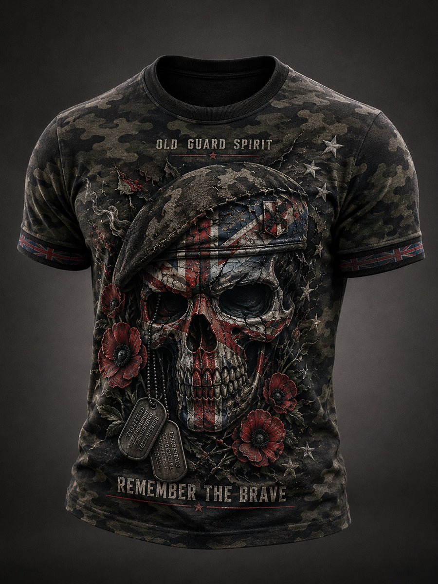 Men's British Flag Veteran Short Sleeve Shirt