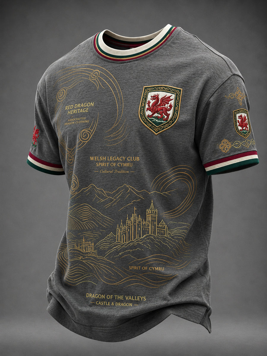 Men's Welsh Dragon Printed T-shirt