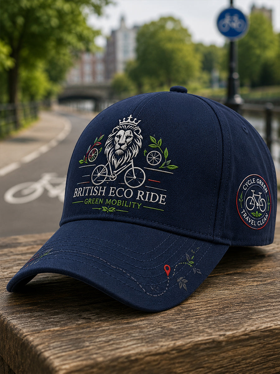 Hat Printed With Eco-Friendly Travel-Themed Elements