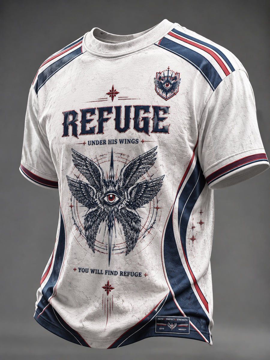 Men's British Style Faith Printed T-shirt
