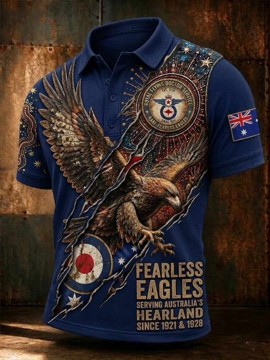 Men's Australia Pride Art Printed Polo T-Shirt