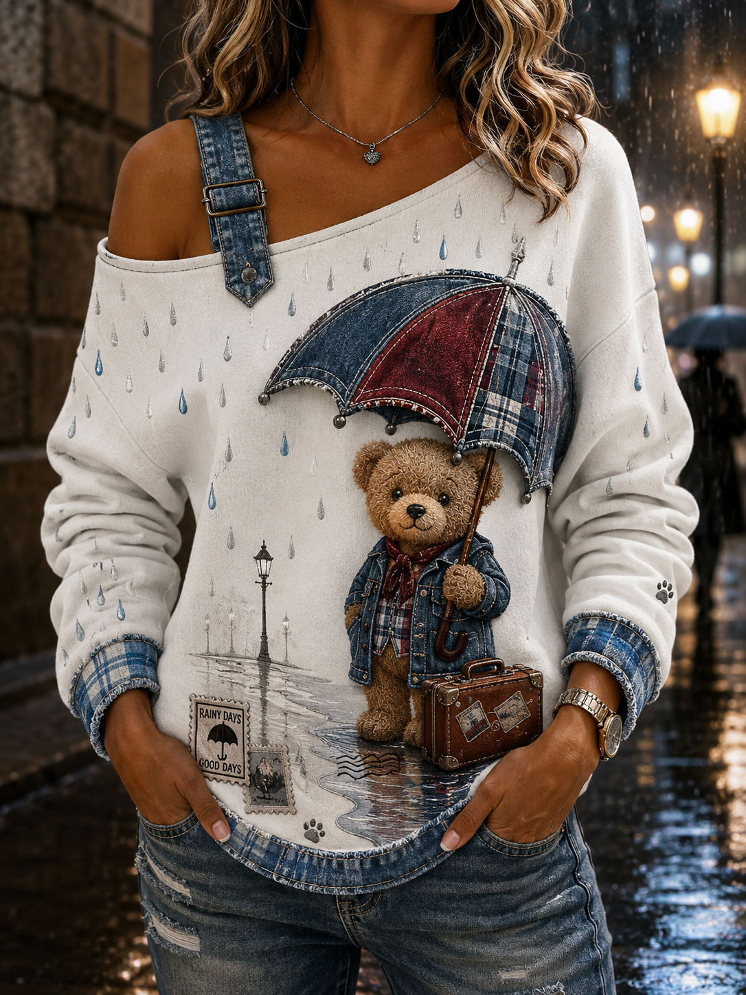 Women's Casual Off-Shoulder Sweatshirt