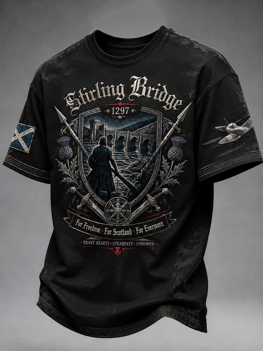 Men's Scottish veterans of the Battle of Stirling Bridge short sleeves t-shirt