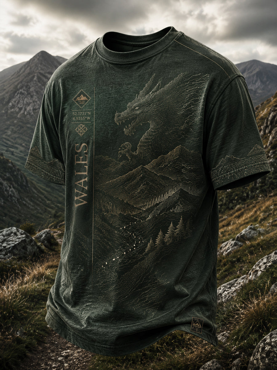 Men's Welsh Dragon Printed T-shirt