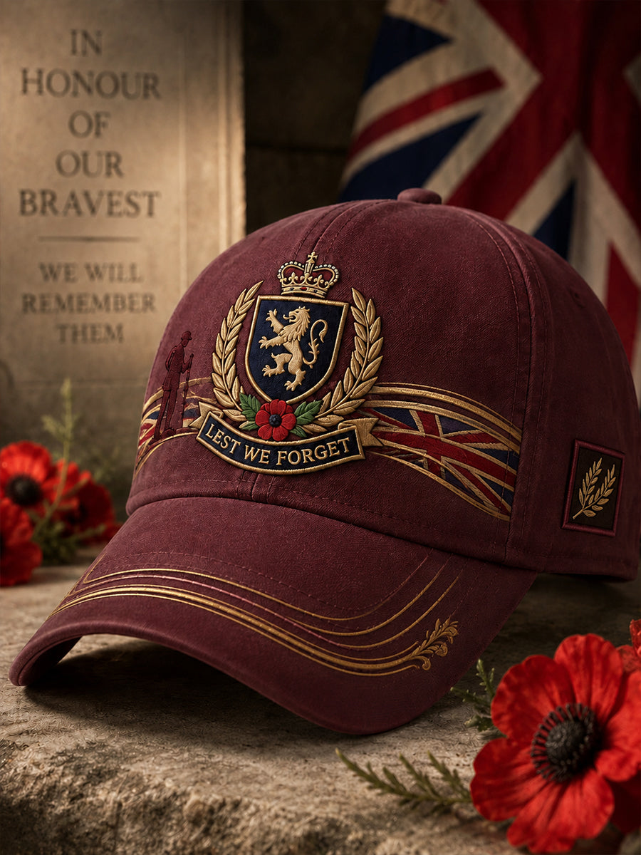 Men's Vintage-Style Hat With Veteran Commemorative Print