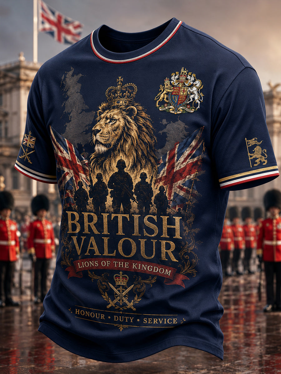 Men's Short-Sleeve T-Shirt With Vintage Veteran Commemorative Print