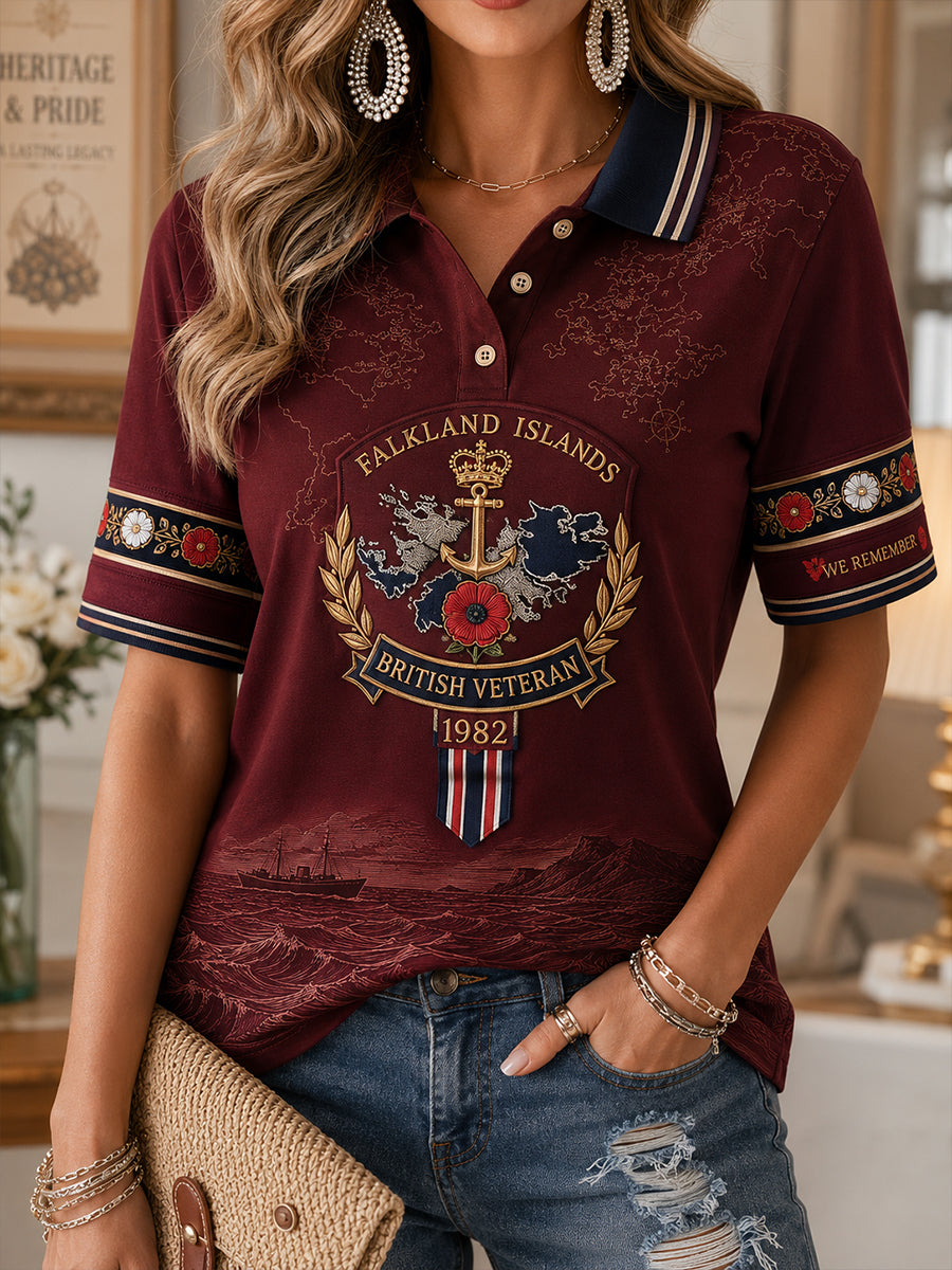 Women's Falklands War Veteran Polo T-Shirt